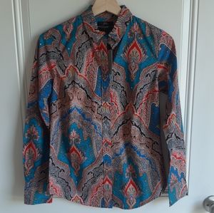 NWT J Crew Button Front Slim Perfect Shirt Size 0